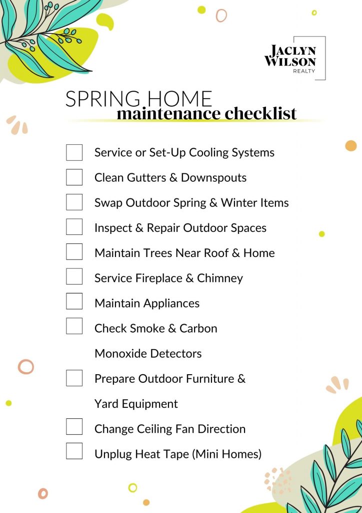 Jaclyn Wilson Realty Spring Home Maintenance Checklist